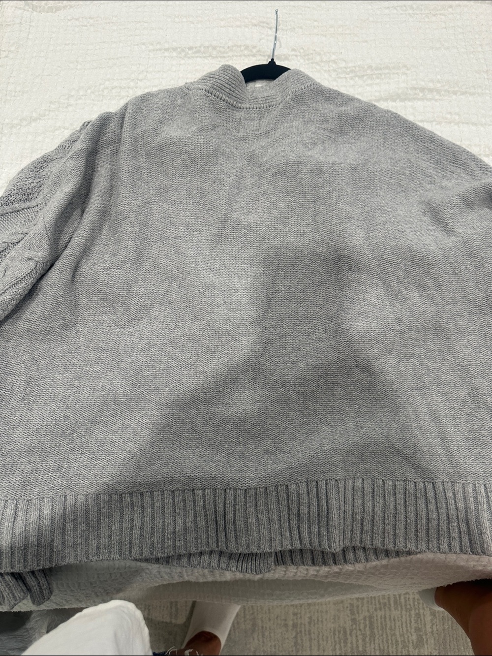 GAP Light Gray Cable Knit Button-Front Cardigan - Picture 5 of 5